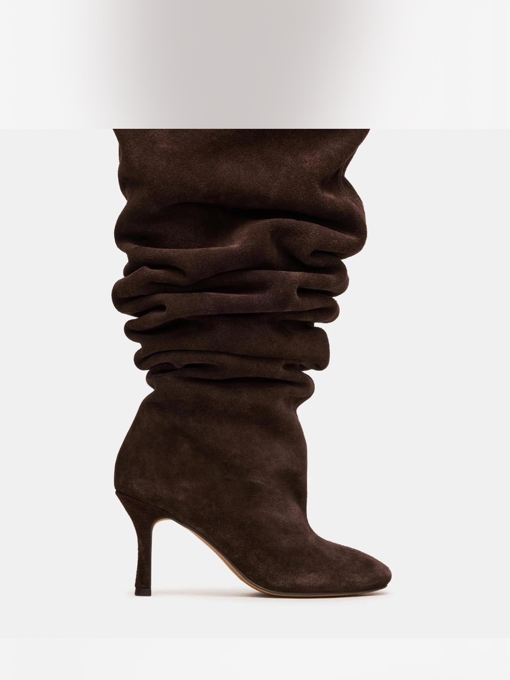 Steve Madden Dark Brown Suede Slouch Knee Boots